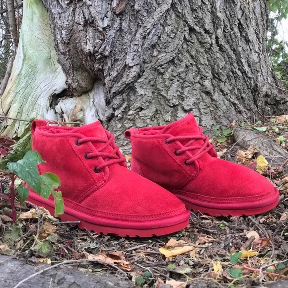 UGG Red Neumel Ankle Boots Size 6 - Picture 5 of 9